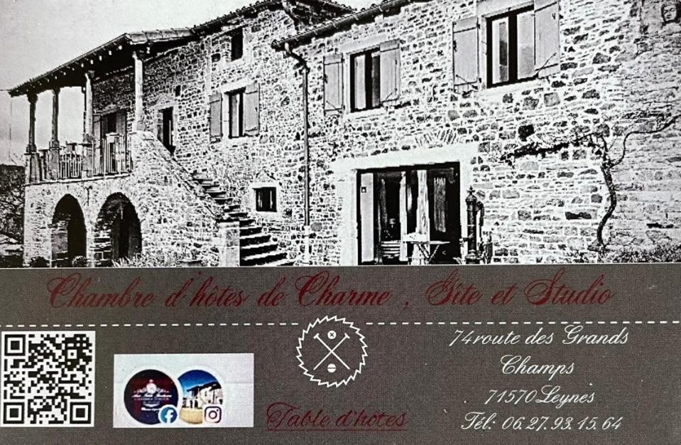 Au Petit Bonheur Chez Bambina Hotel Leynes Exterior photo